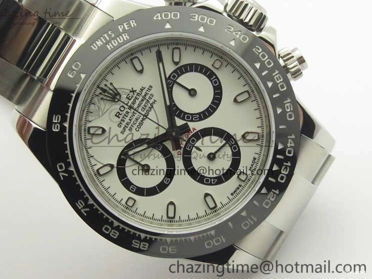 Clone Edition Best V2 A4130 1:1 Daytona Bracelet White 116500 And ARF Super 904L Case SS Dial 0524